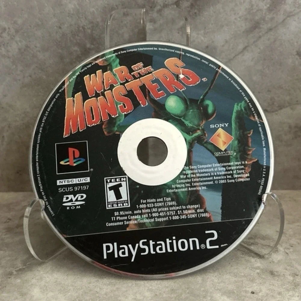 War of the Monsters PS2 PlayStation 2 Game Tested Working Disc Only Minty